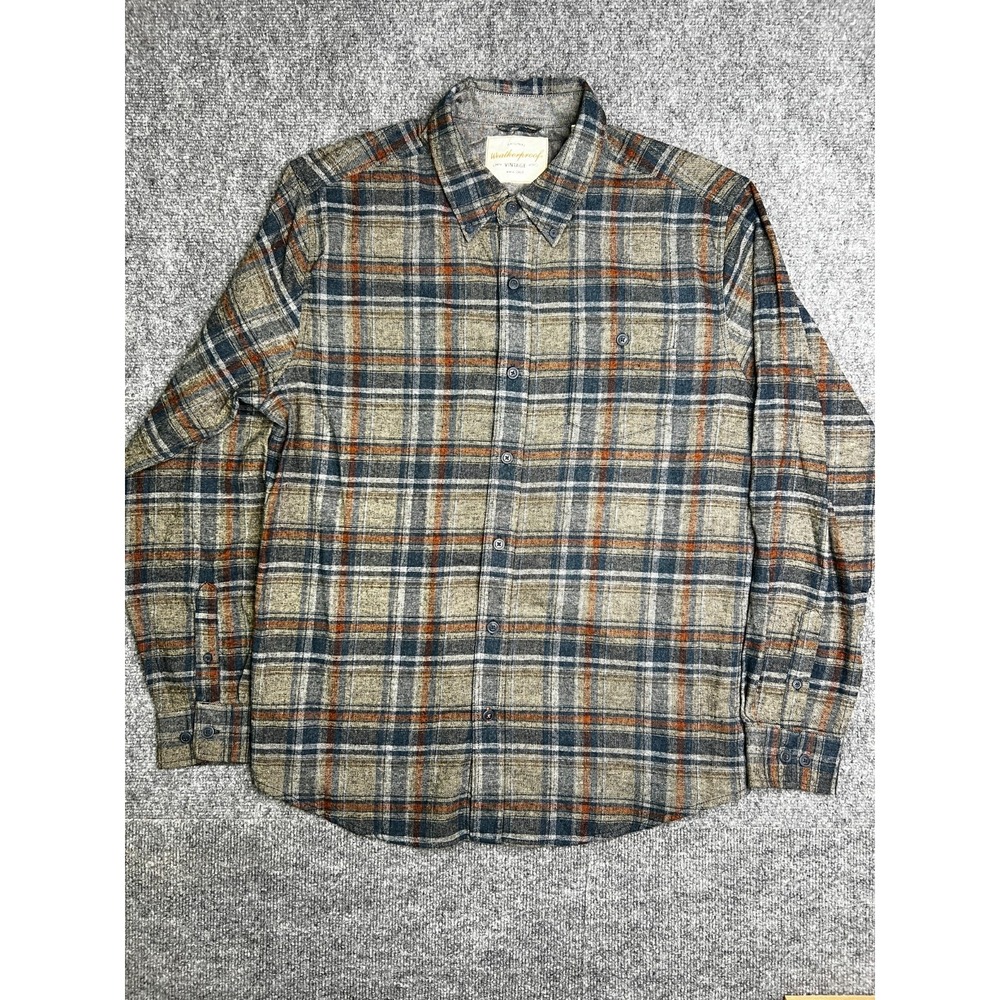 Weatherproof Vintage Men's Lightweight Plaid Flannel Long Sleeves Shirt Size‎ L